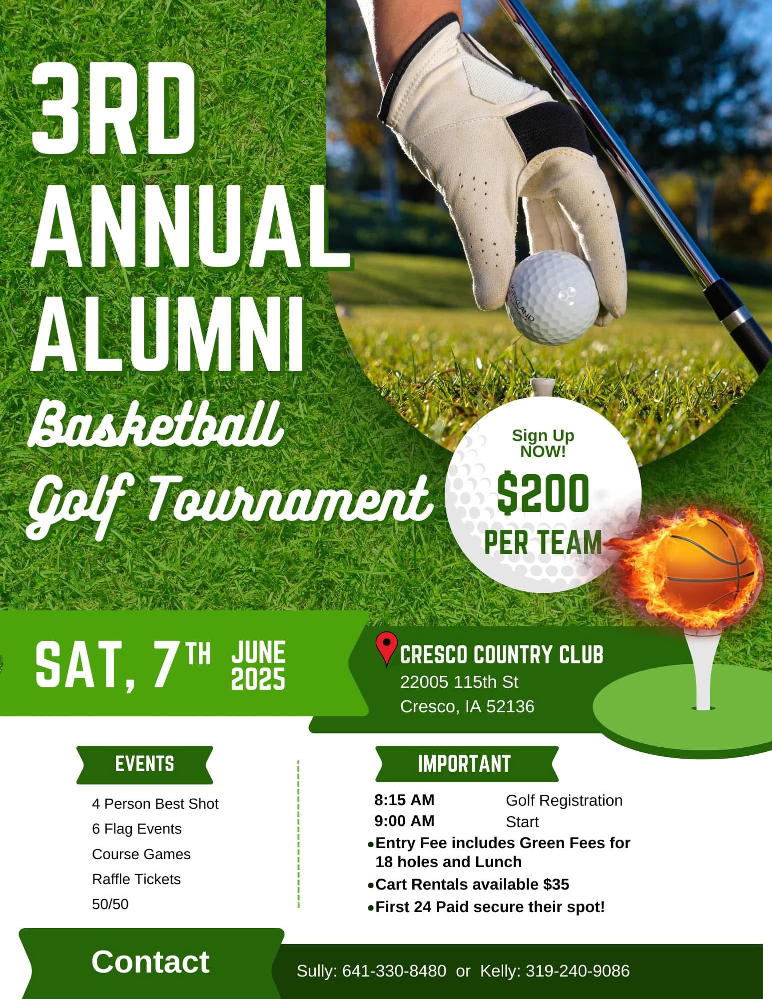 3rd Annual Alumni Basketball Golf Tournament